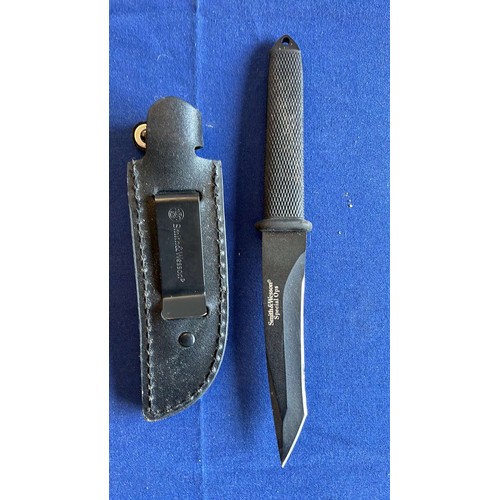 58 - SMITH & WESSON SWHRT7T MILITARY COMBAT KNIFE...