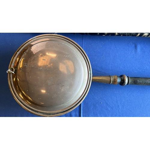 51 - 3 X COPPER BED WARMERS...