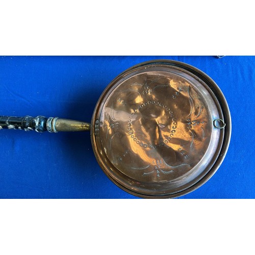 51 - 3 X COPPER BED WARMERS...