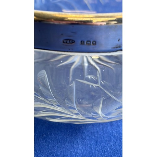 50 - HALLMARK SILVER RIM FRUIT BOWL...