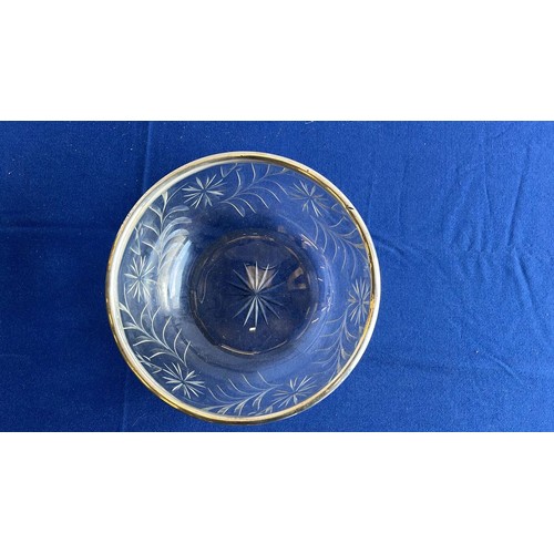 50 - HALLMARK SILVER RIM FRUIT BOWL...