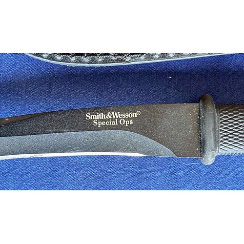 58 - SMITH & WESSON SWHRT7T MILITARY COMBAT KNIFE...