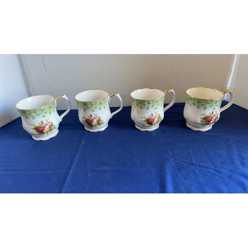 45 - 4 X ROYAL ALBERT OLD COUNTRY ROSES MUGS...