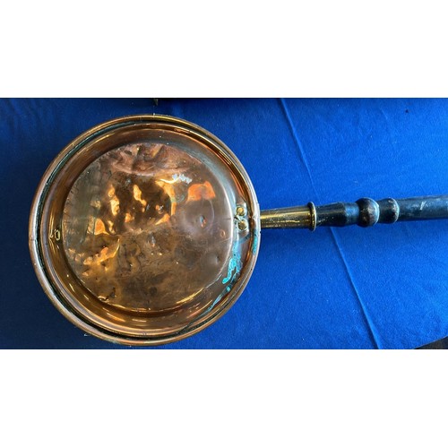 44 - 2 X COPPER BED WARMERS...