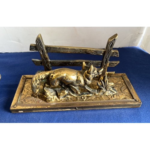 42 - SELECTION OF BRASS ITEMS...