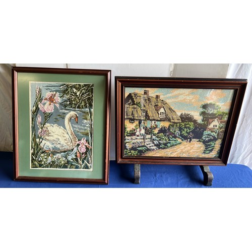 38 - LARGE SCREEN AND WALL FRAMED TAPESTRY ART WORK...