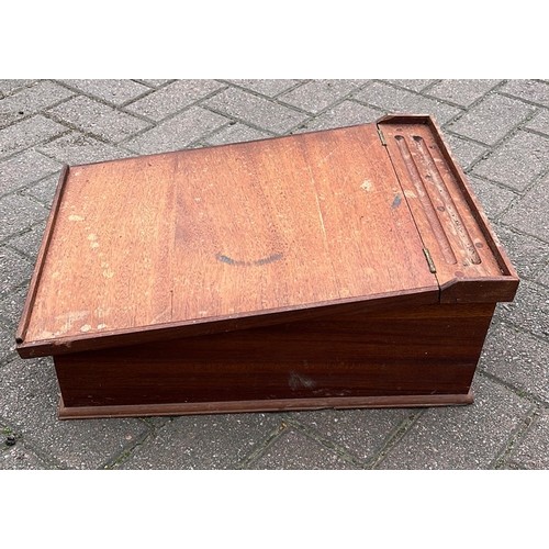 35 - WOODEN WRITING SLOPE...
