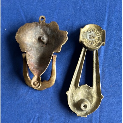 31 - 2 X BRASS DOOR KNOCKERS...