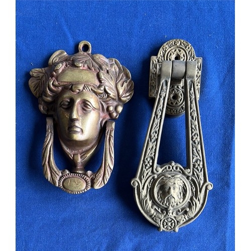 31 - 2 X BRASS DOOR KNOCKERS...