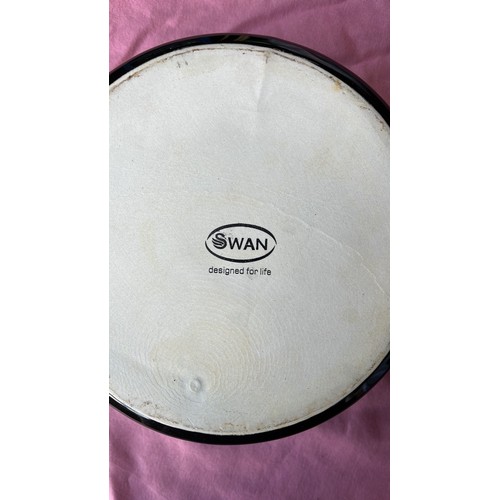 22 - SWAN BLACK GLAZED COOK POT...