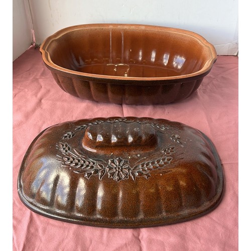 20 - LARGE TERRACOTTA CHICKEN ROSTING POT...