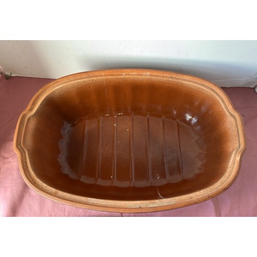 20 - LARGE TERRACOTTA CHICKEN ROSTING POT...