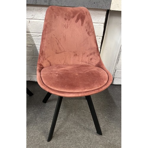 307 - 6 X MIXED COLOURED DINNING CHAIRS