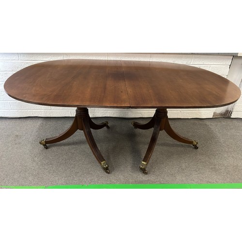 309 - MAHOGANY D END DINNING TABLE