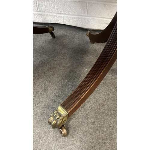 309 - MAHOGANY D END DINNING TABLE