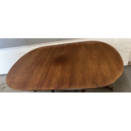 309 - MAHOGANY D END DINNING TABLE