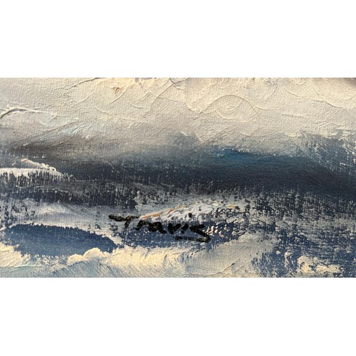 310 - OIL ON CANVAS ART WORK OF THE SEA SIGNED