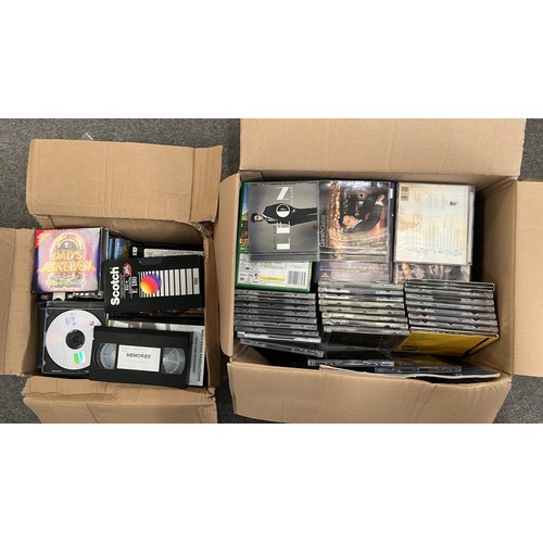 313 - QTY OF MIXED CDS & VIDEOS