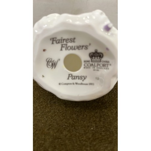 22 - COALPORT FIGURE FAIREST FLOWERS PANSY - 1993