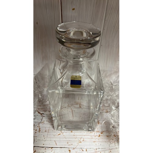 172 - 13 X PORT GLASSES AND DARTINGTON GLASS DECANTER