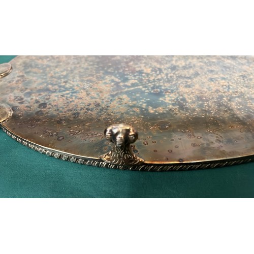 49 - HEAVY SILVER PLATE BUTLERS SERVING TRAY