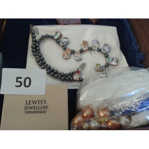 50 - Large amounts of assorted costume jewellery