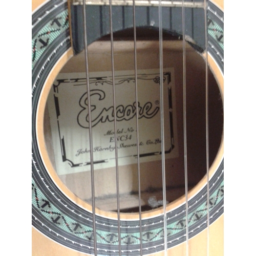 125 - Encore model number enc 34 acoustic guitar