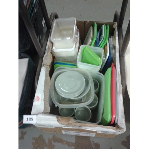 185 - Two cases and a box of assorted catering items