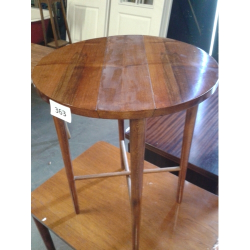 363 - Vintage portable side table approx. 63 x 43cm with three drop leaf under stored occasional tables