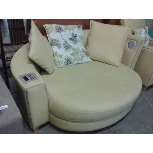 375 - DFS helix cuddle sofa with iPod dock and matching armchair