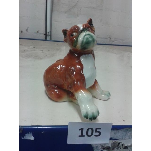 105 - 1950's Goebel boxer dog puppy figurine