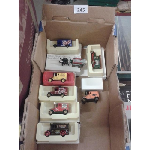 245 - Box of assorted die cast vehicles