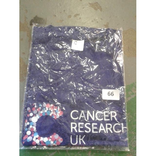66 - New and sealed cancer research t-shirt size large, all proceeds to cancer research