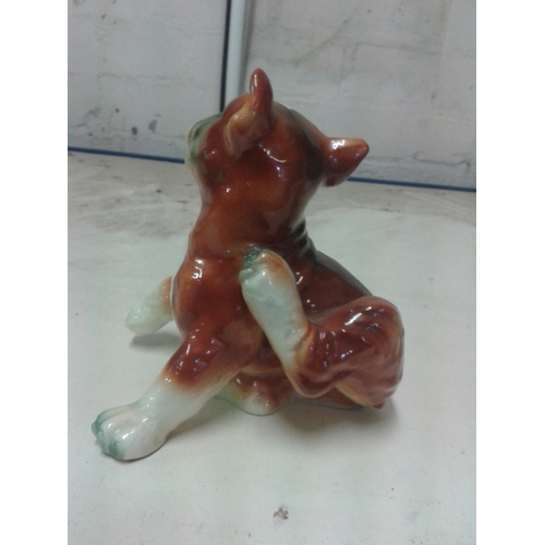 105 - 1950's Goebel boxer dog puppy figurine
