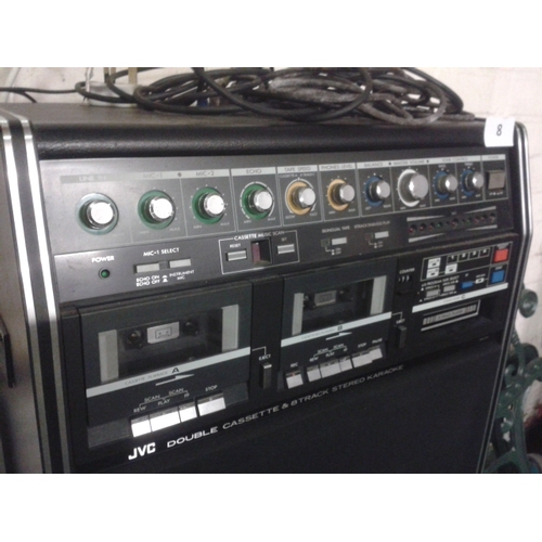 8 - JVC k99 double cassette and 8 track stereo karaoke