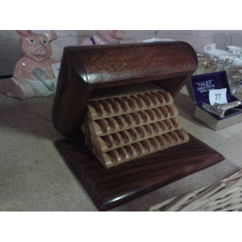 74 - Vintage wooden 40 cigarette box