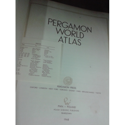 123 - Large 1968 Pergamon world atlas