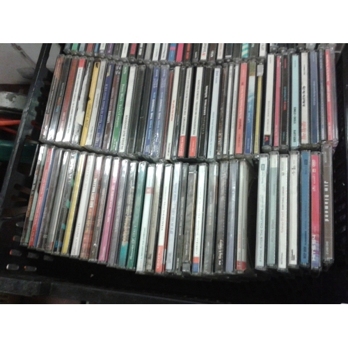 198 - Plastic crate of assorted CD albums