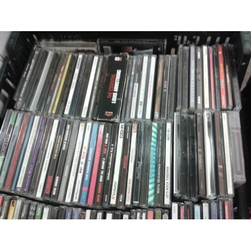 198 - Plastic crate of assorted CD albums