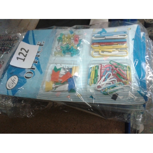 122 - 24 x new packs of office stationary, 4 x lots of 6