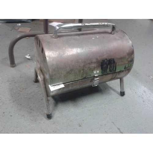 206 - Small well used metal log burner