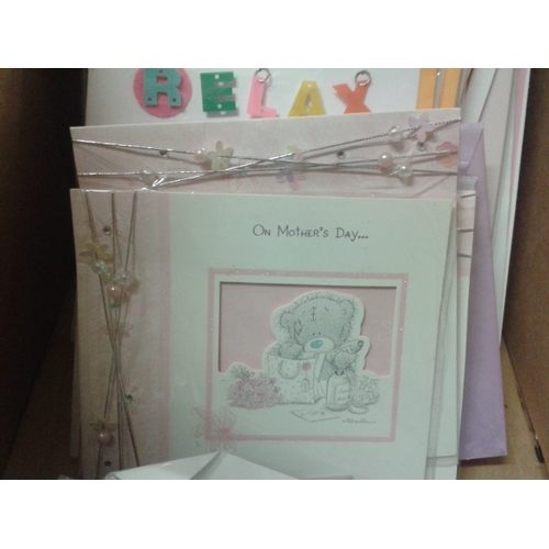 263 - Box of assorted Mother's Day cards. Handmade, boxed keepsake cards and normal