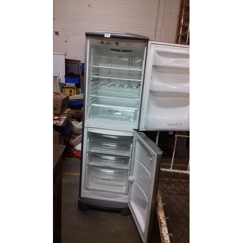 432 - Full size silver zanussi intelli-set fridge freezer