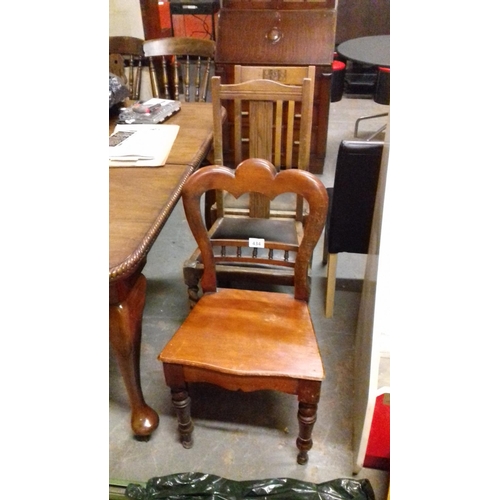 434 - 3 x assorted vintage dining chairs