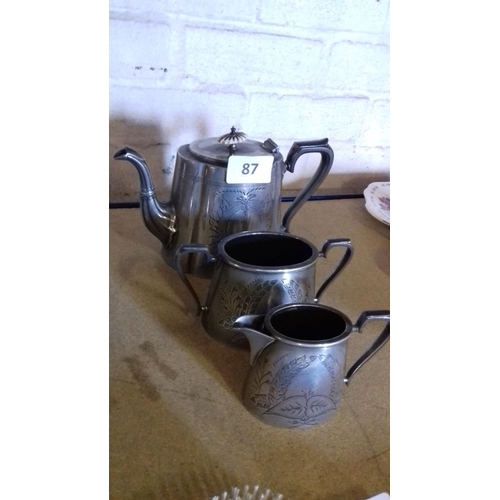 87 - Victorian Wilkinson Sheffield silver-plated tea service