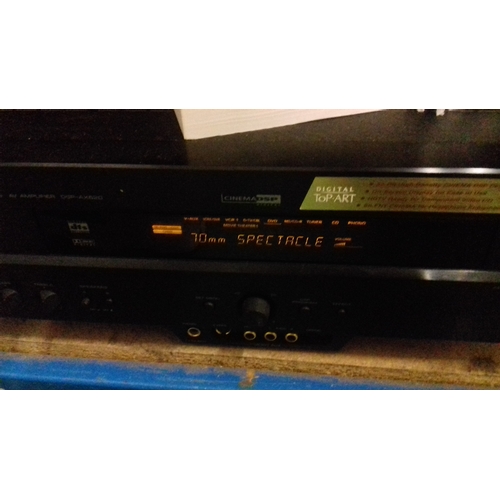 190 - Yamaha AV amplifier and manual, model dsp-ax620