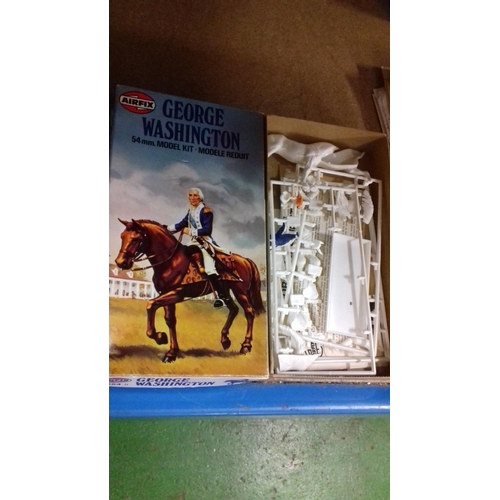 177 - Boxed airfix george washington 54mm model kit, some loose contents