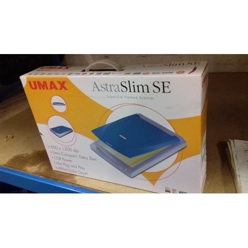 226 - Boxed umax astra slim se usb flatbed scanner