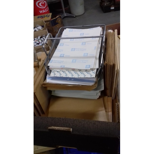 311 - 3 tier metal stationary tray with contents