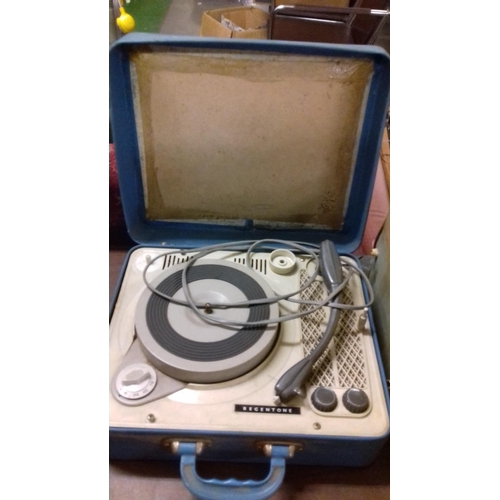 361 - 2 x vintage portable record players being dansette viva & regentone